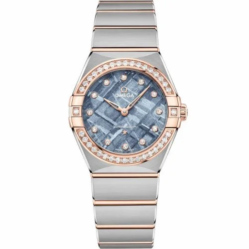 Omega Constellation Manhattan 28 Quartz Stainless Steel - Sedna Gold - Diamond / Ice Blue Meteorite 131.25.28.60.99.001 (13125286099001)